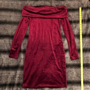Forever 21 Off the Shoulder Velvet Dress